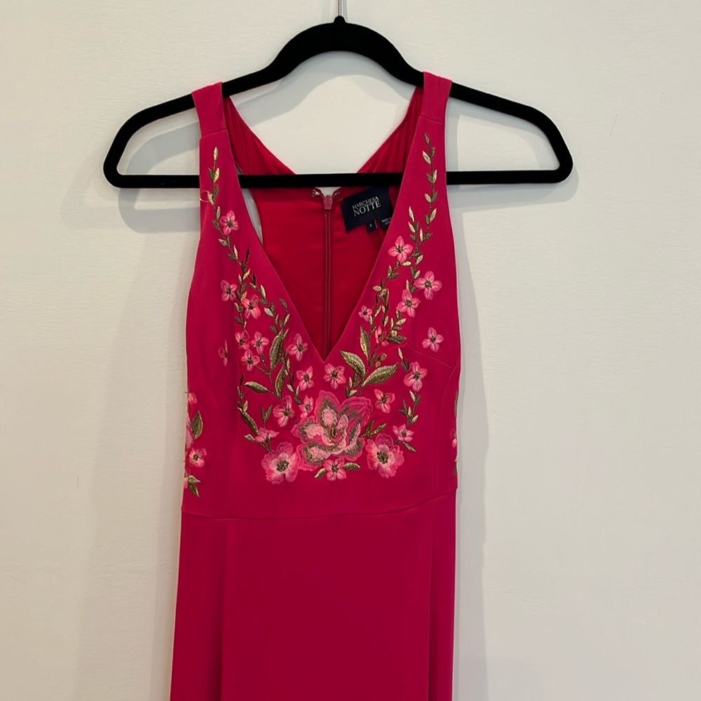 Marchesa Notte Embroidered Evening Dress, Size 2